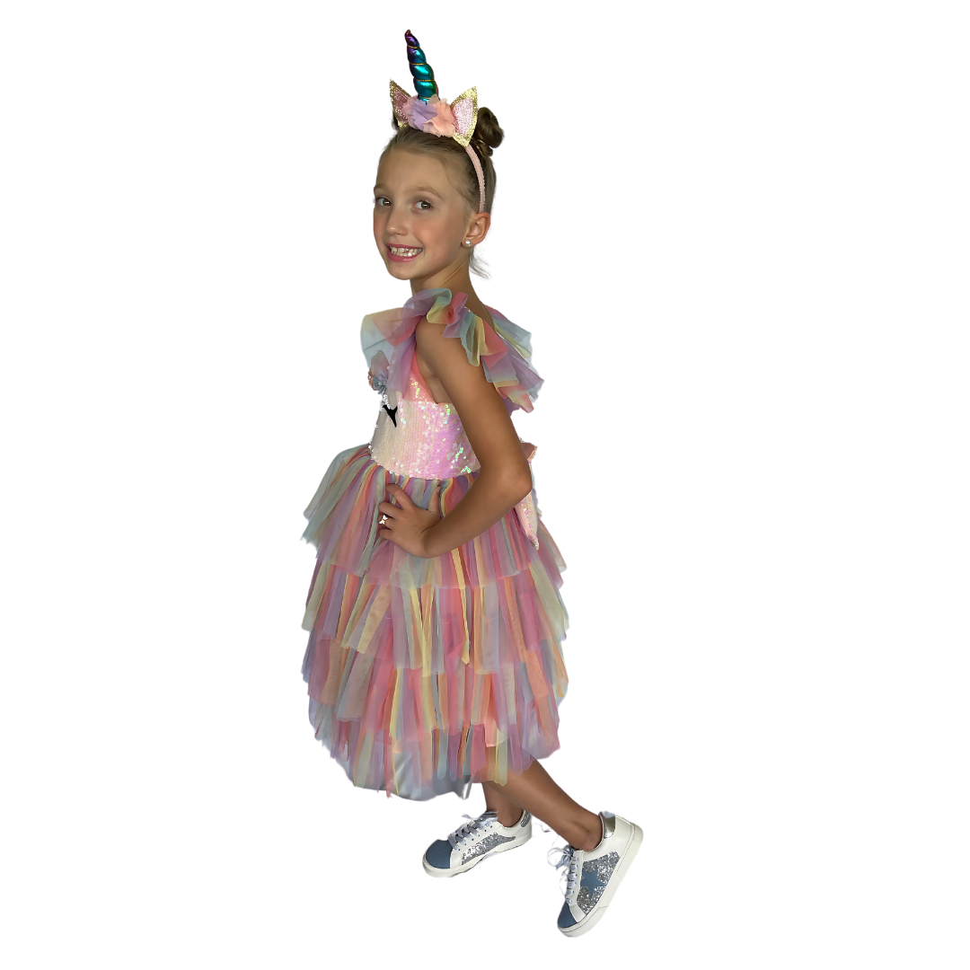 Fantasy Sequin Unicorn Dress - Mila Raine