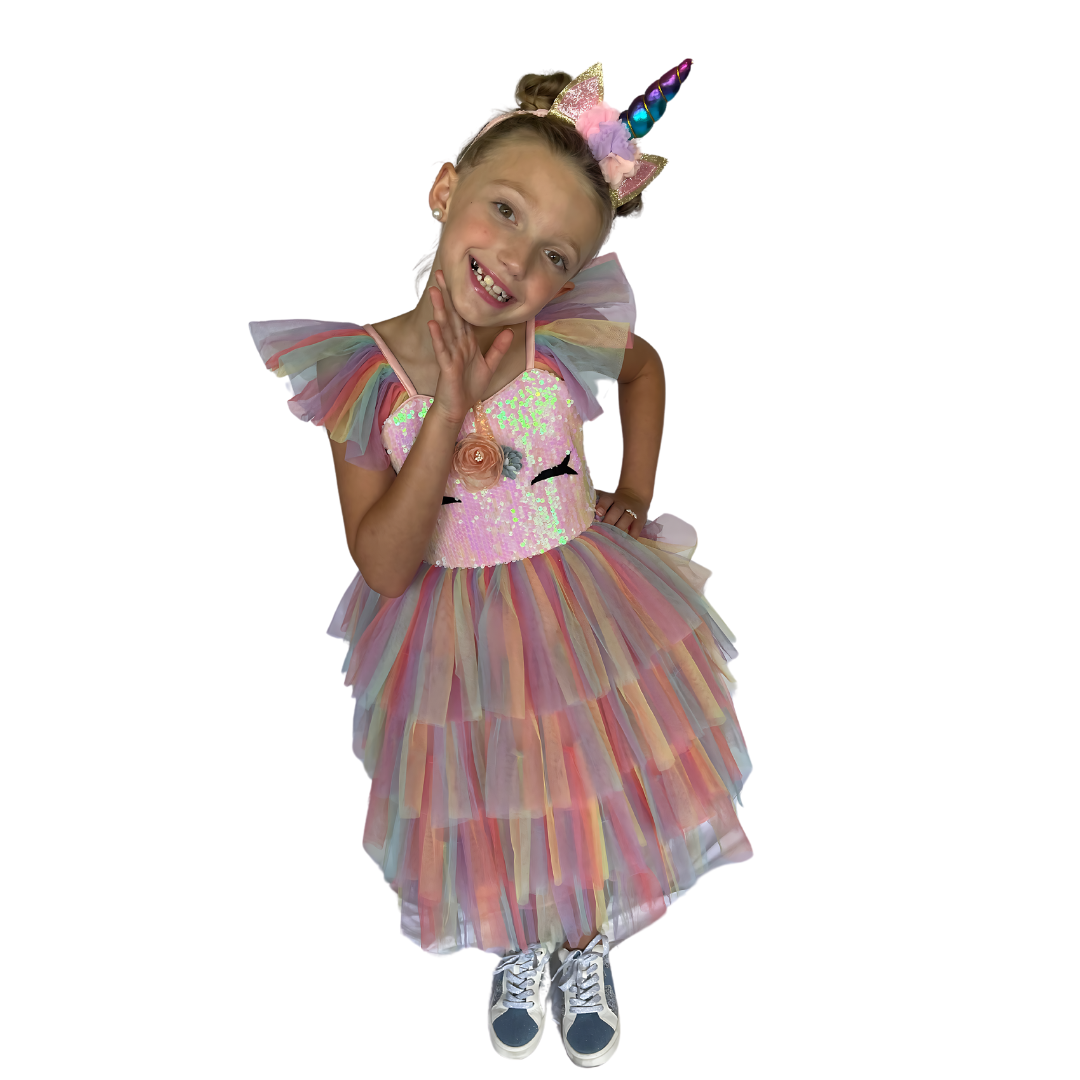 Fantasy Sequin Unicorn Dress - Mila Raine