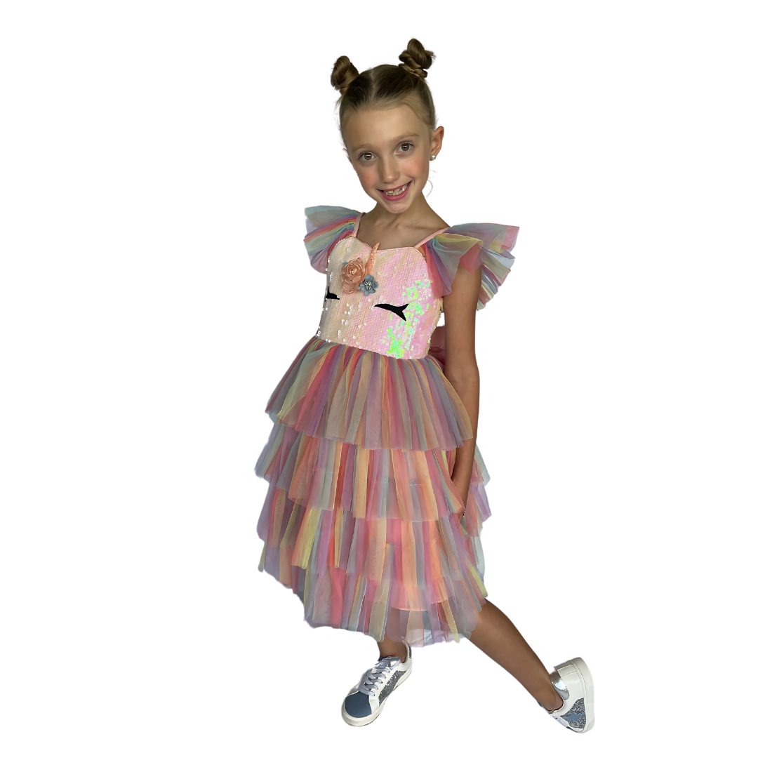Fantasy Sequin Unicorn Dress - Mila Raine