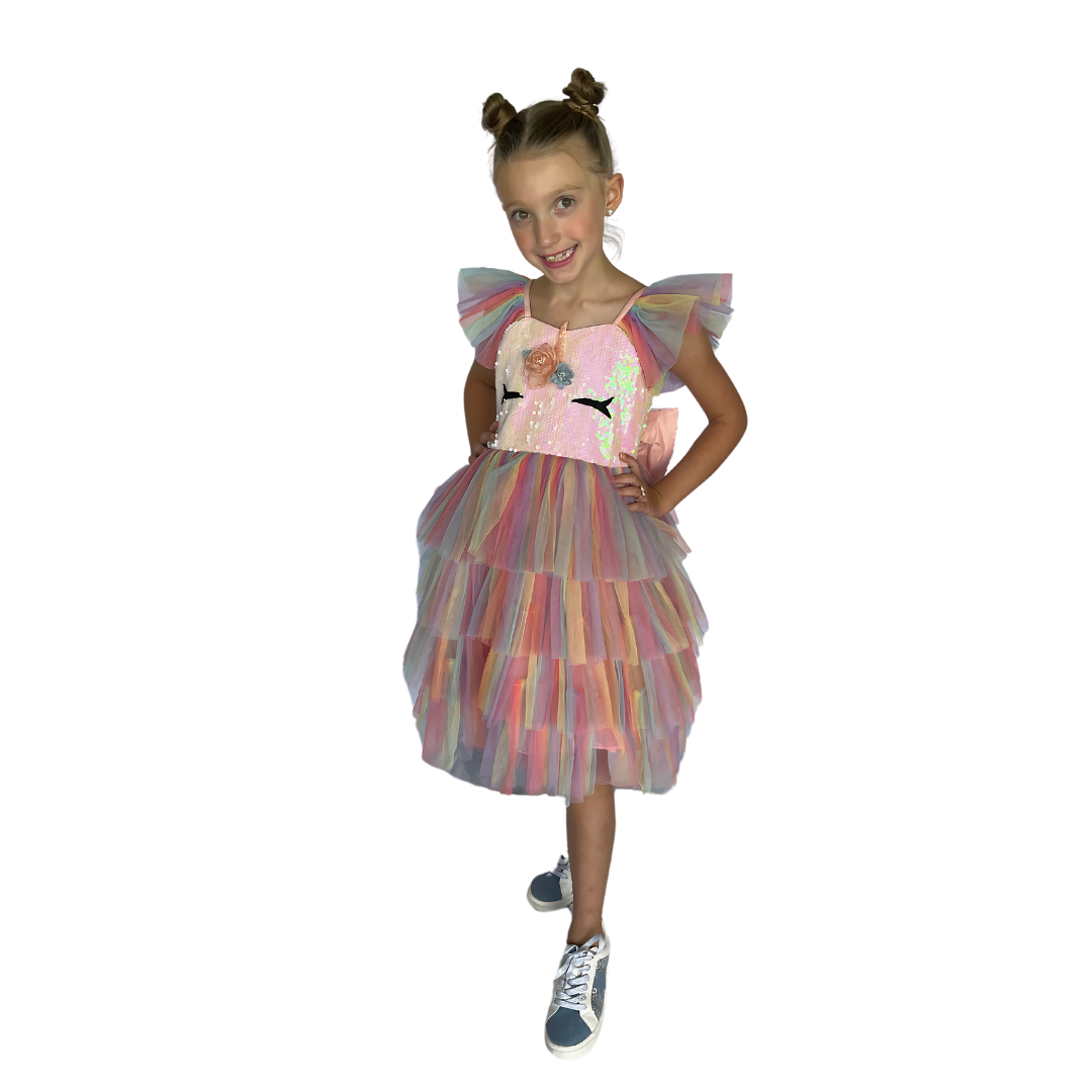 Fantasy Sequin Unicorn Dress - Mila Raine