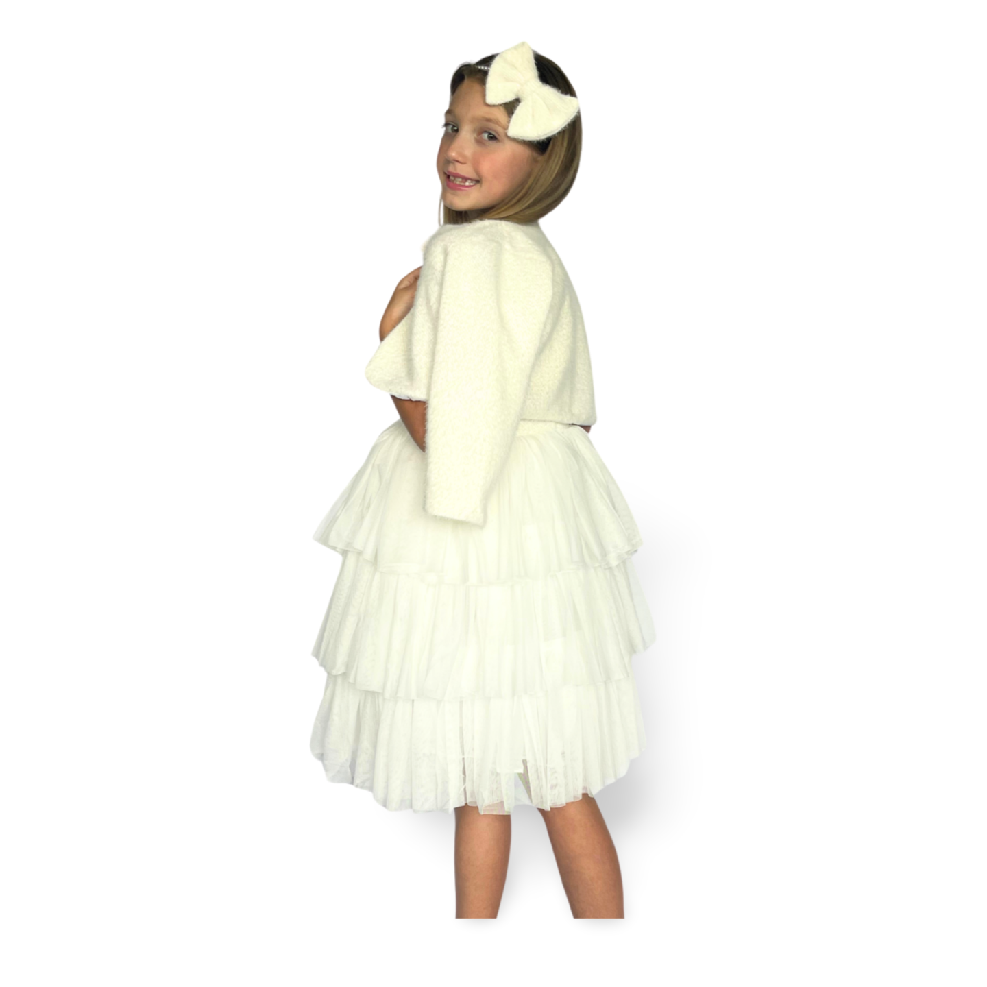 Ivory Frost Dress & Jacket - Mila Raine