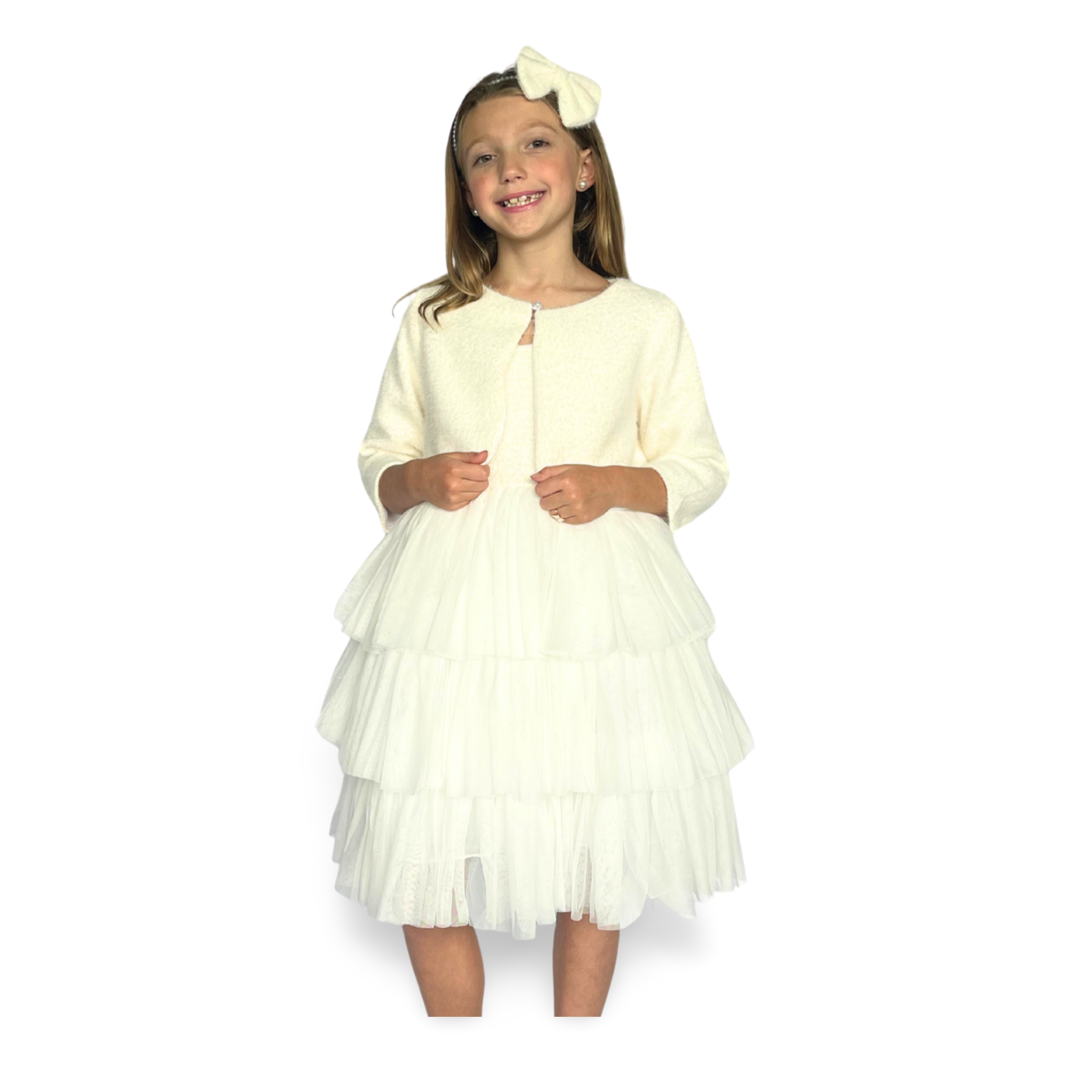 Ivory Frost Dress & Jacket - Mila Raine