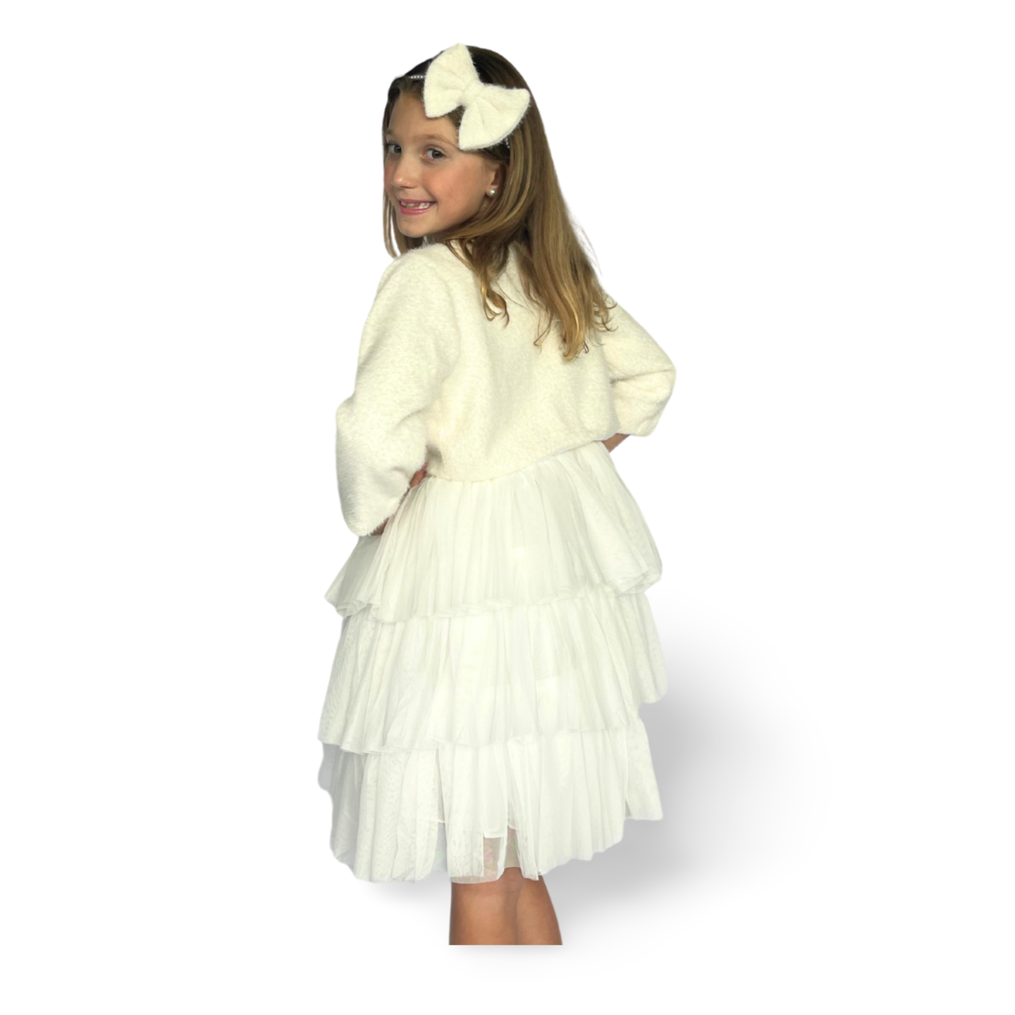 Ivory Frost Dress & Jacket - Mila Raine