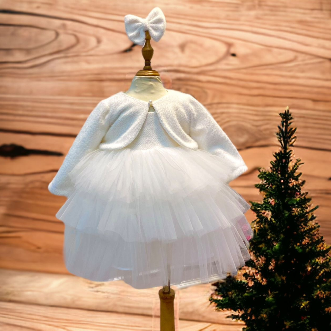 Ivory Frost Dress & Jacket - Mila Raine - #tag1# - #tag3# - #tag2# - #tag4#