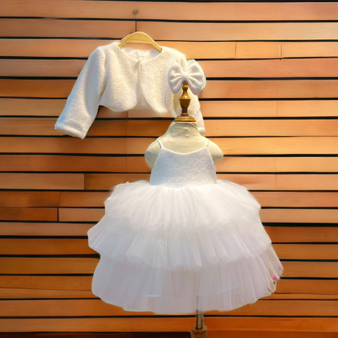 Ivory Frost Dress & Jacket - Mila Raine - #tag1# - #tag3# - #tag2# - #tag4#