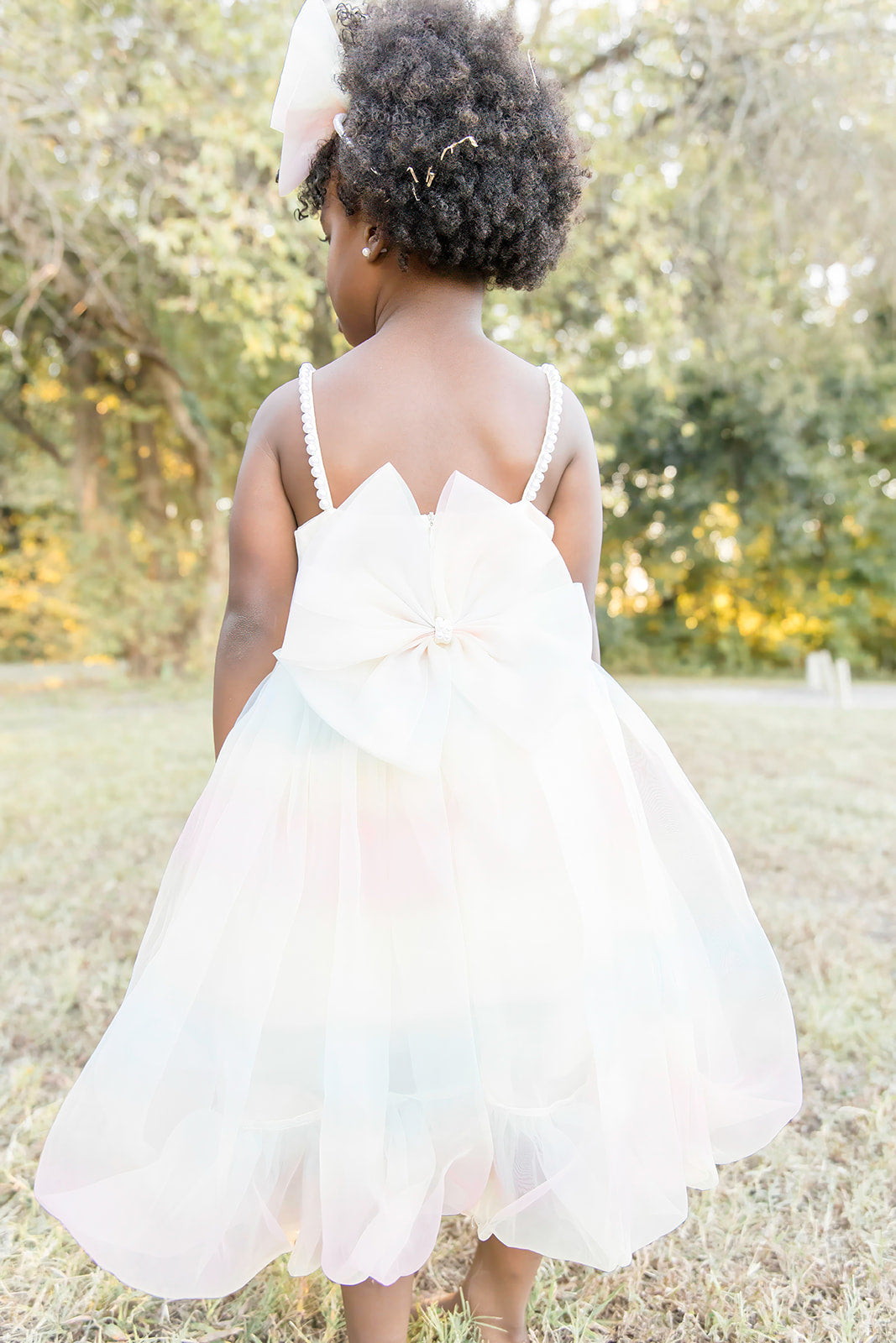 Cloud Puff Pearl Strap Dress - Mila Raine