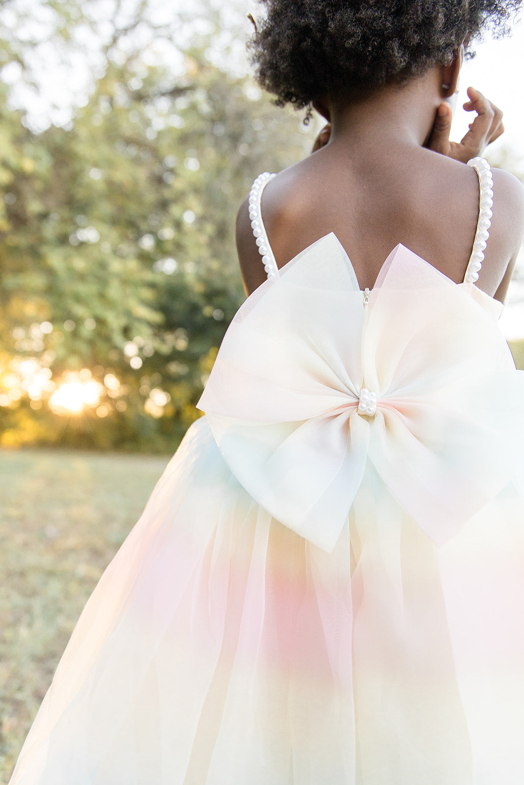 Cloud Puff Pearl Strap Dress - Mila Raine