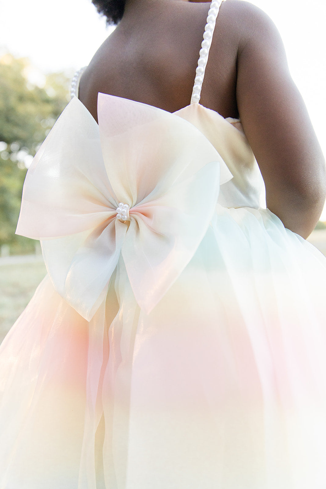 Cloud Puff Pearl Strap Dress - Mila Raine