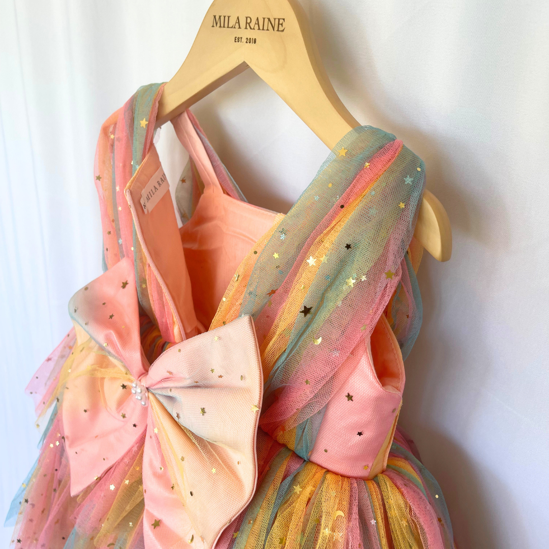 Rainbow Shimmer Mesh Dress - Mila Raine - #tag1# - #tag3# - #tag2# - #tag4#