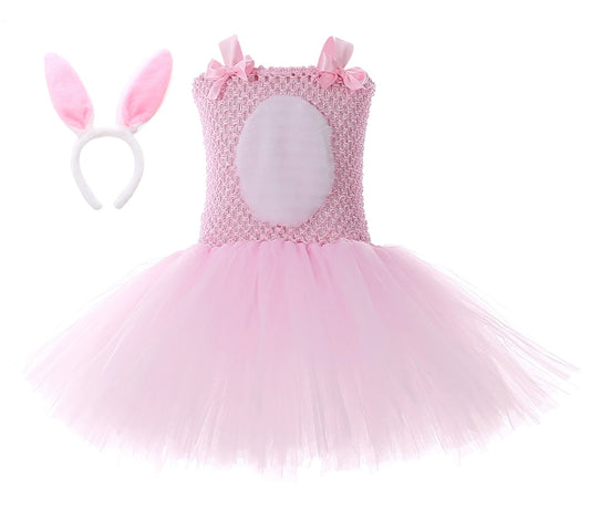 Pink Bunny Tulle Party Dress 