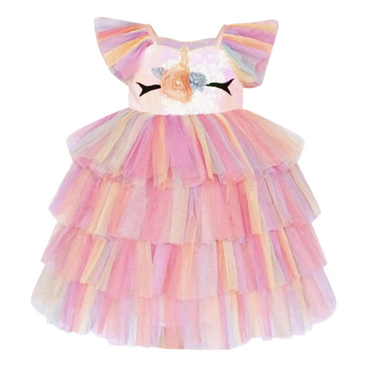 Fantasy Sequin Unicorn Dress - Mila Raine 