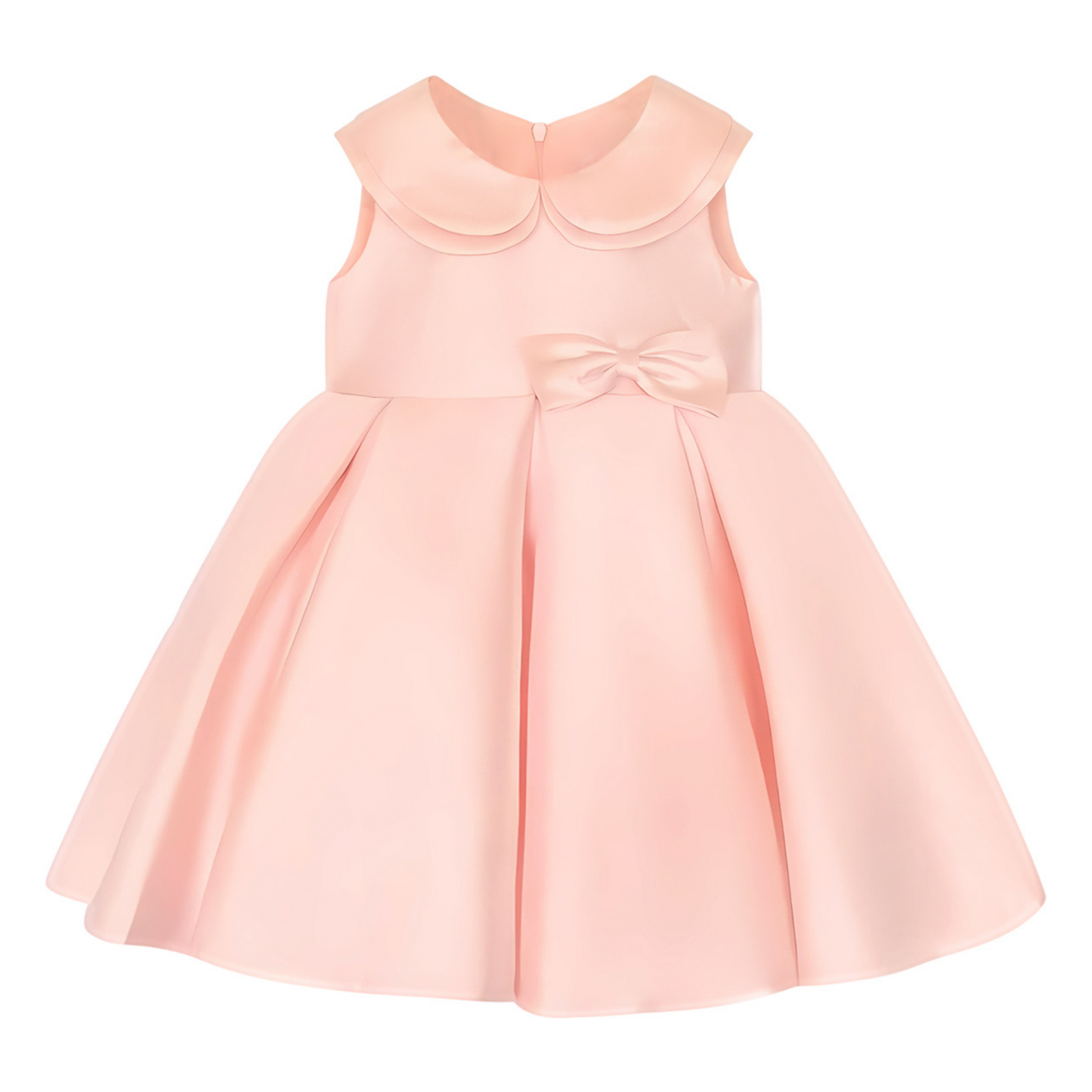 Pink Satin Collar Dress - Mila Raine 