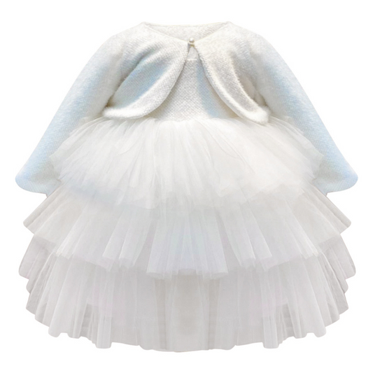 Ivory Frost Dress & Jacket - Mila Raine 