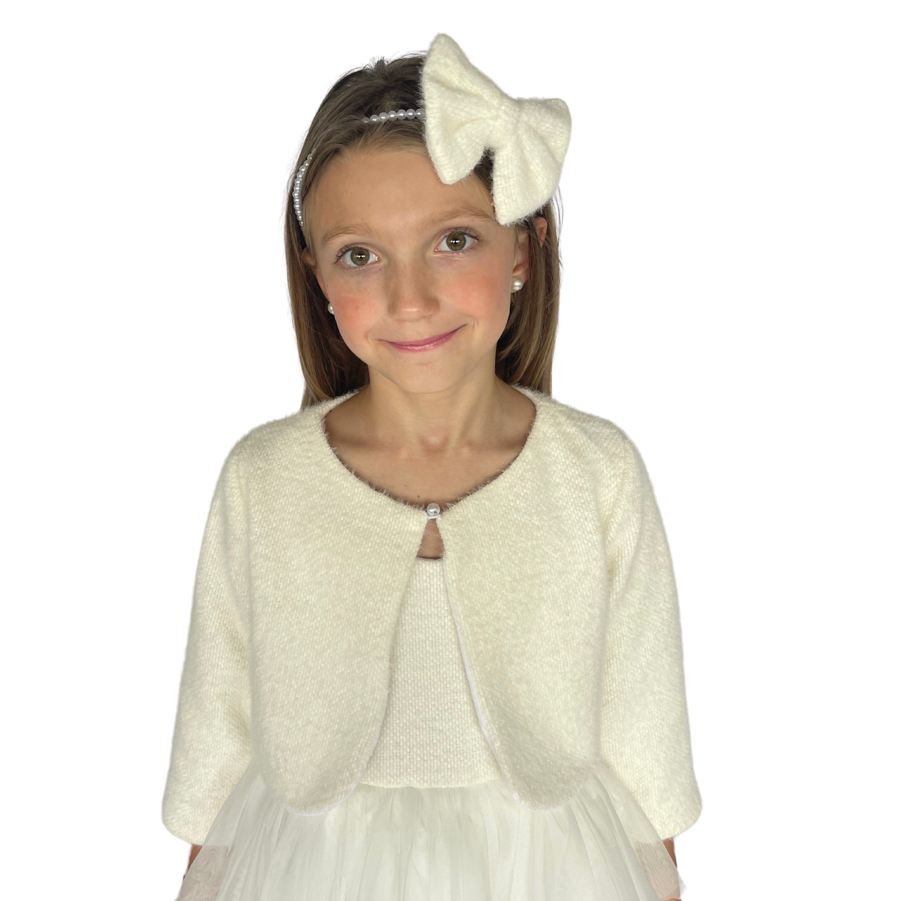 Ivory Frost Dress & Jacket - Mila Raine 